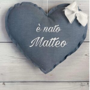Cuscino Ricordo Nascita Ricamato